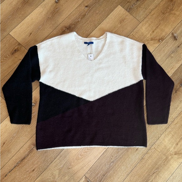APT. 9 Colorblock V-Neck Sweater Women’s XXL NWT - Picture 2 of 9